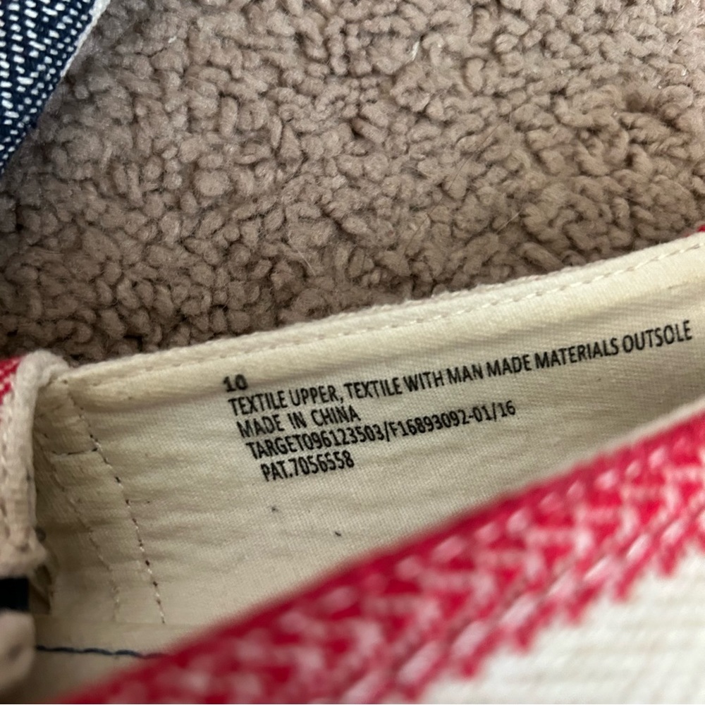Mad Love Red White Blue Striped Slip On Shoes Size 10 - Picture 4 of 6